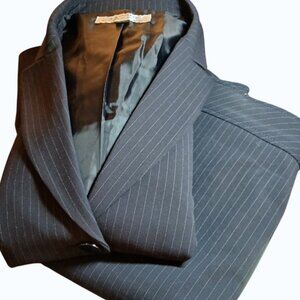 TAHARI Arthur S. Levine Black Pinstripe Professional Suit Blazer/Skirt EUC